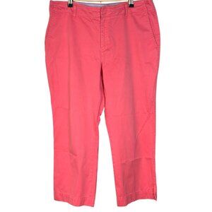 Tommy Hilfiger Red Straight Leg Flat Front Chino Pants Women's Size 14
